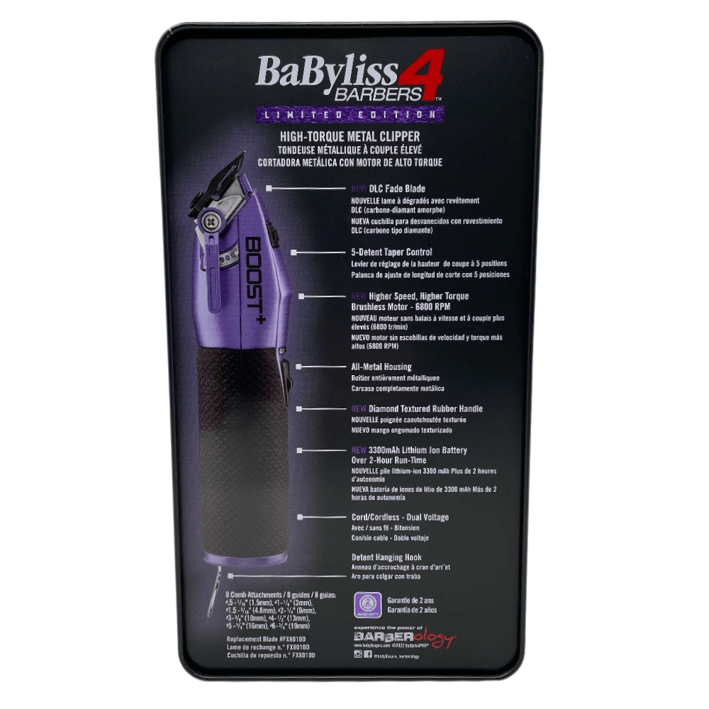 BABYLISS PRO 4 Barbers Frank Da Barber High-Torque Metal Clipper