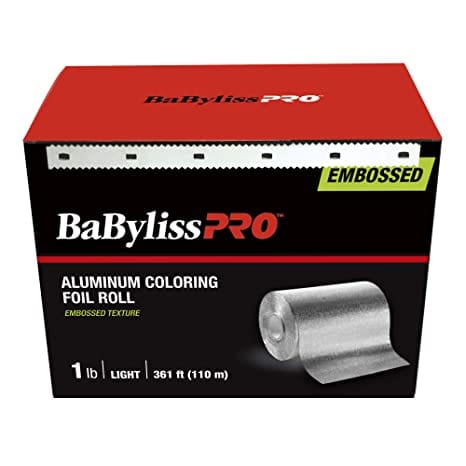 BABYLISS PRO Aluminum Coloring Foil Roll Embossed / 1LB Light 361ft (110 m)