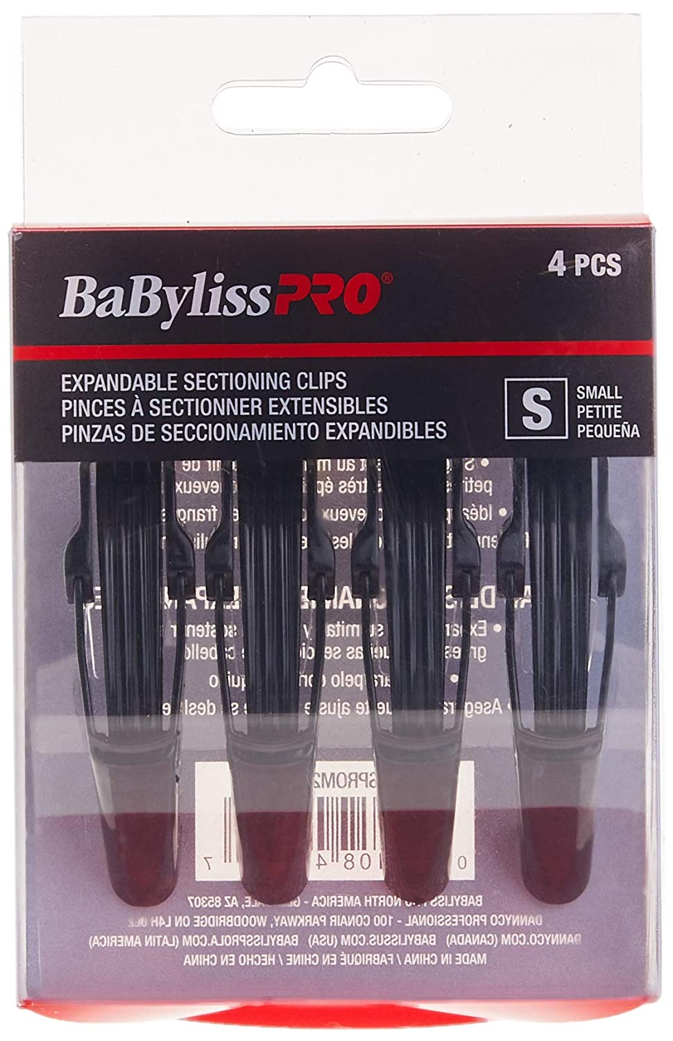 BABYLISS PRO Expandable Sectioning Clips Small - 4 pack
