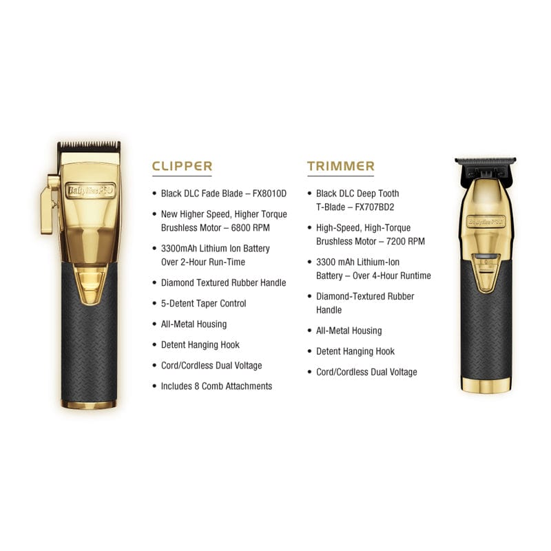 BABYLISS PRO GoldFX Boost FX787GBP Metal Lithium Outlining Trimmer