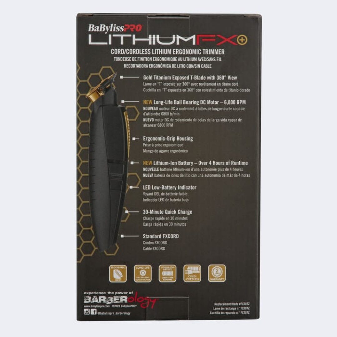 BABYLISS PRO LithiumFX Cord/Cordless Lithium Ergonomic Trimmer