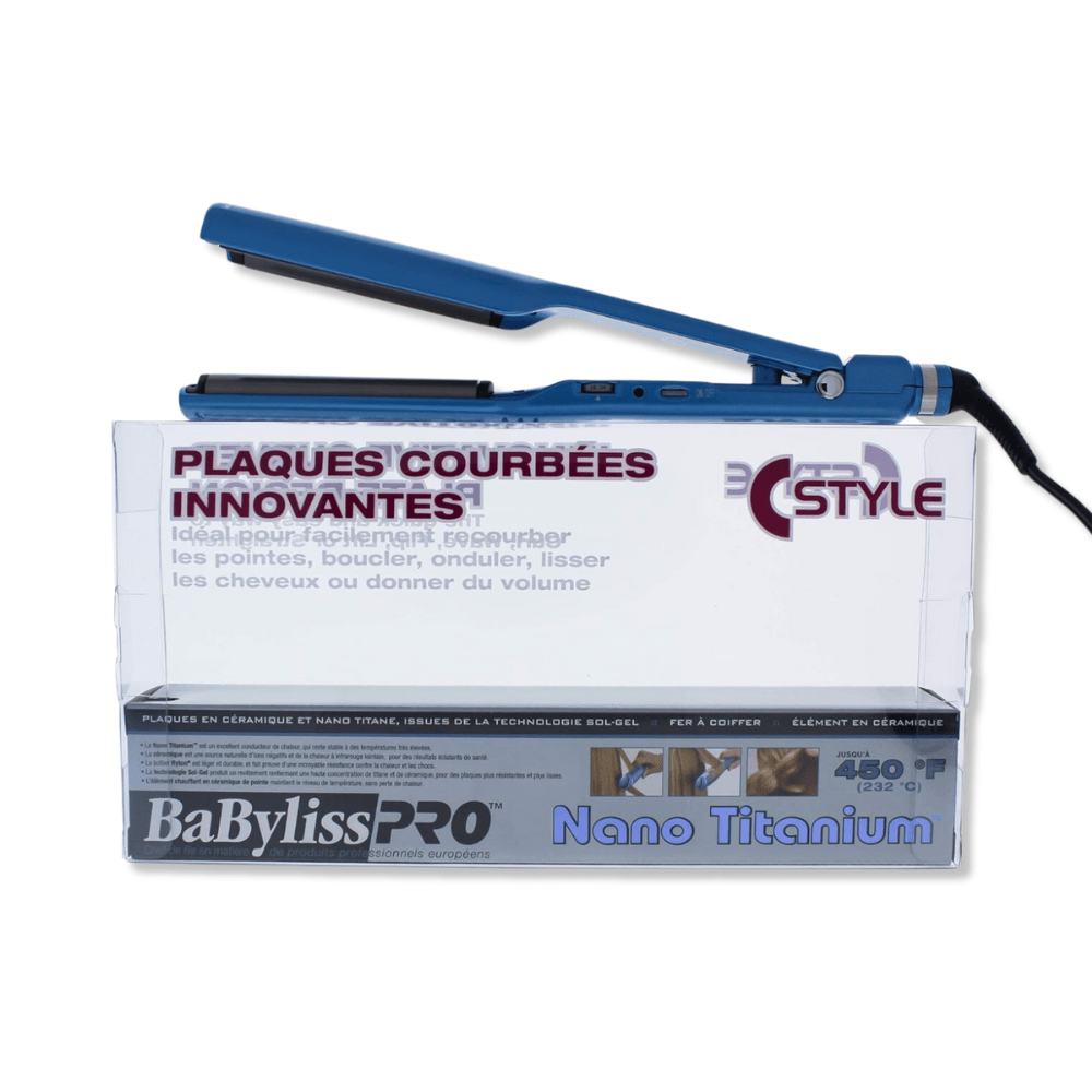 BABYLISS PRO Nano Titanium Innovative Curved Plate Straightner