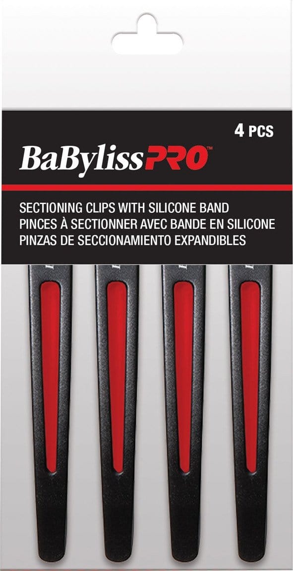 BABYLISS PRO Sectioning Clips with Silicone Band