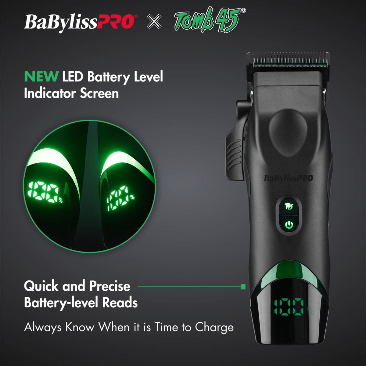 BABYLISS PRO Tomb45 Wireless-Charging Clipper