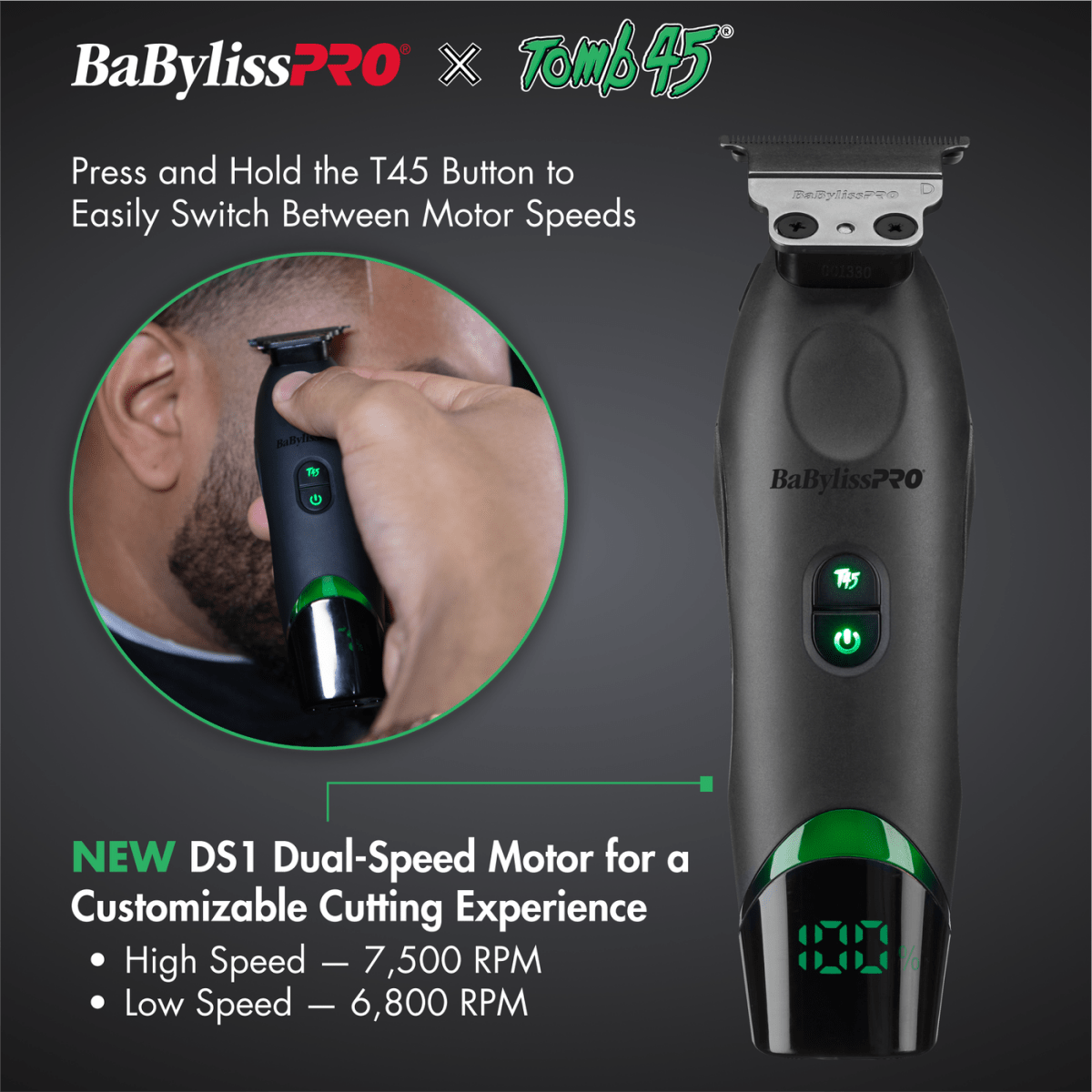 BABYLISSPRO Tomb45 FXT45T Wireless-Charging Trimmer
