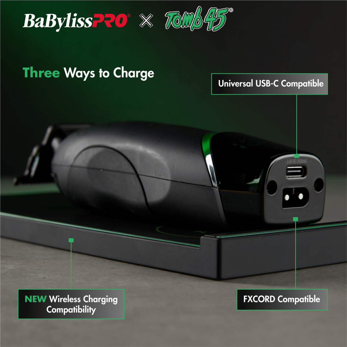 BABYLISSPRO Tomb45 FXT45T Wireless-Charging Trimmer