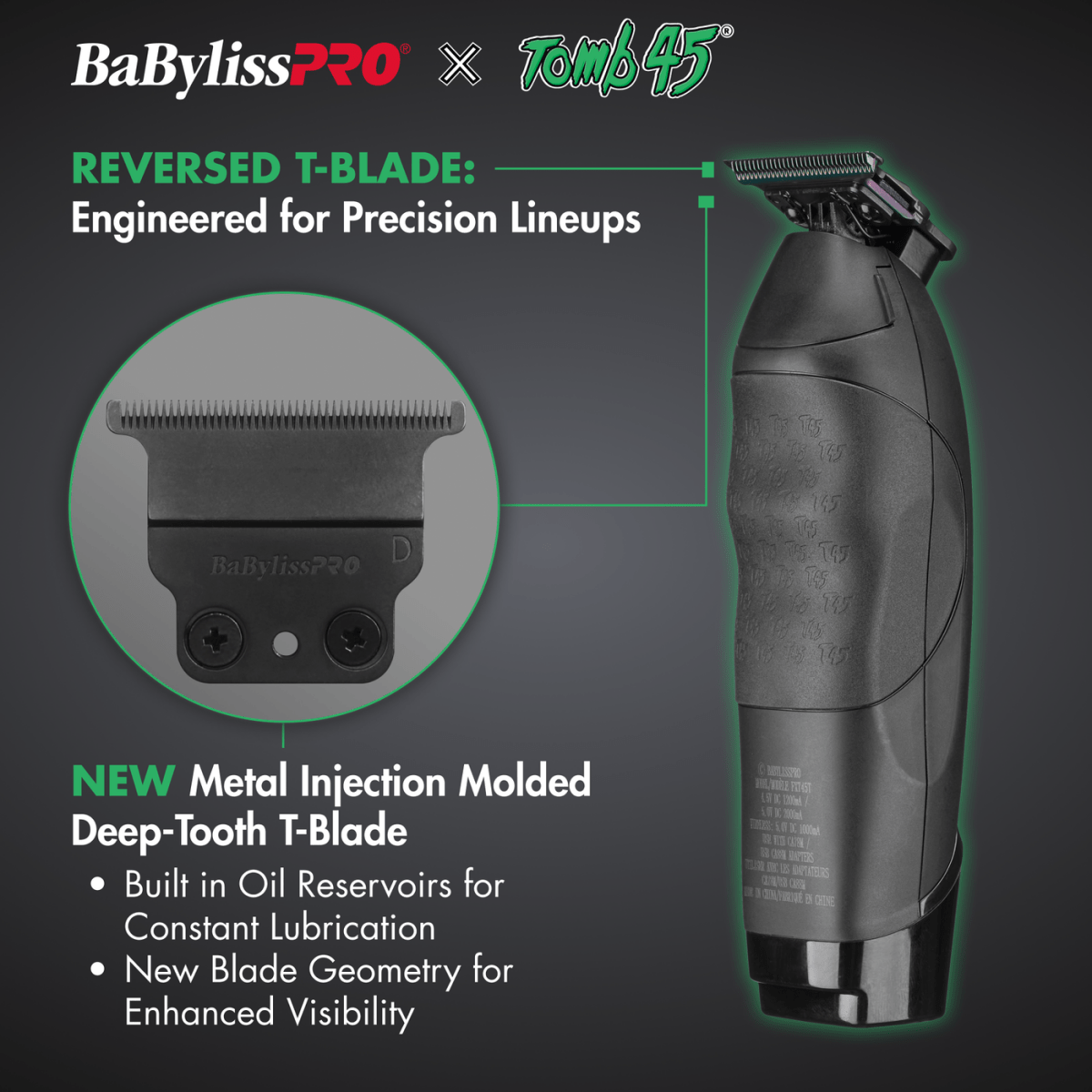 BABYLISSPRO Tomb45 FXT45T Wireless-Charging Trimmer