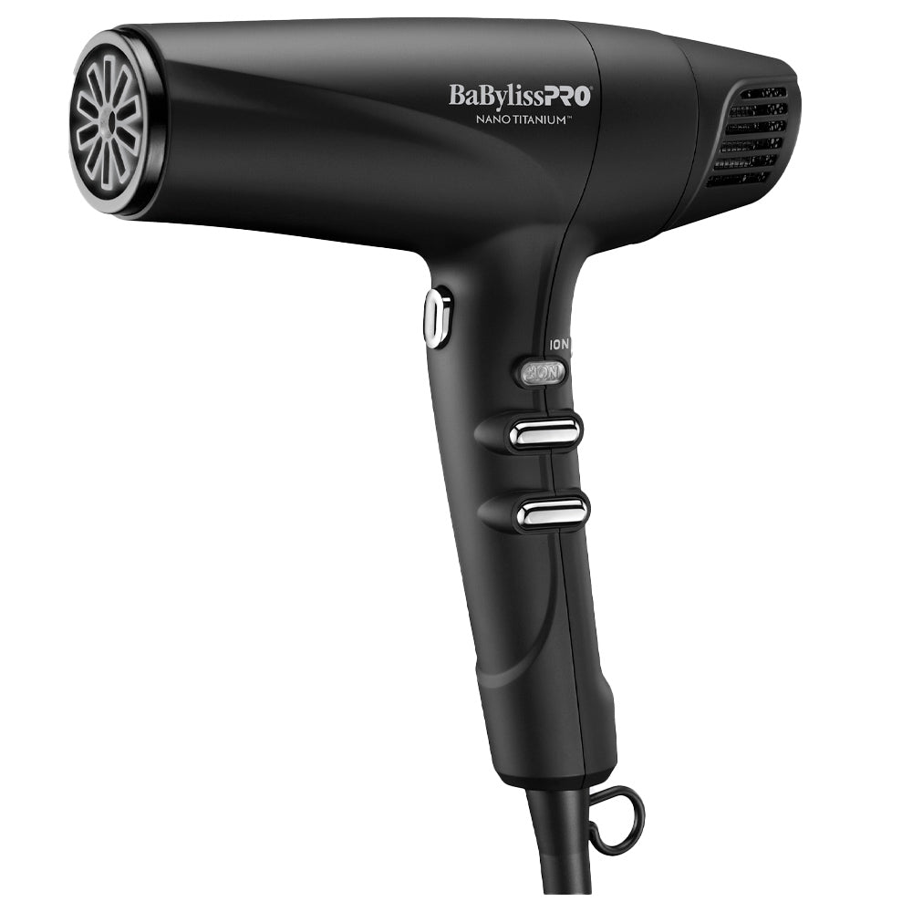 BaBylissPRO Nano Titanium Dual Ionic High-speed Hairdryer Matte Black
