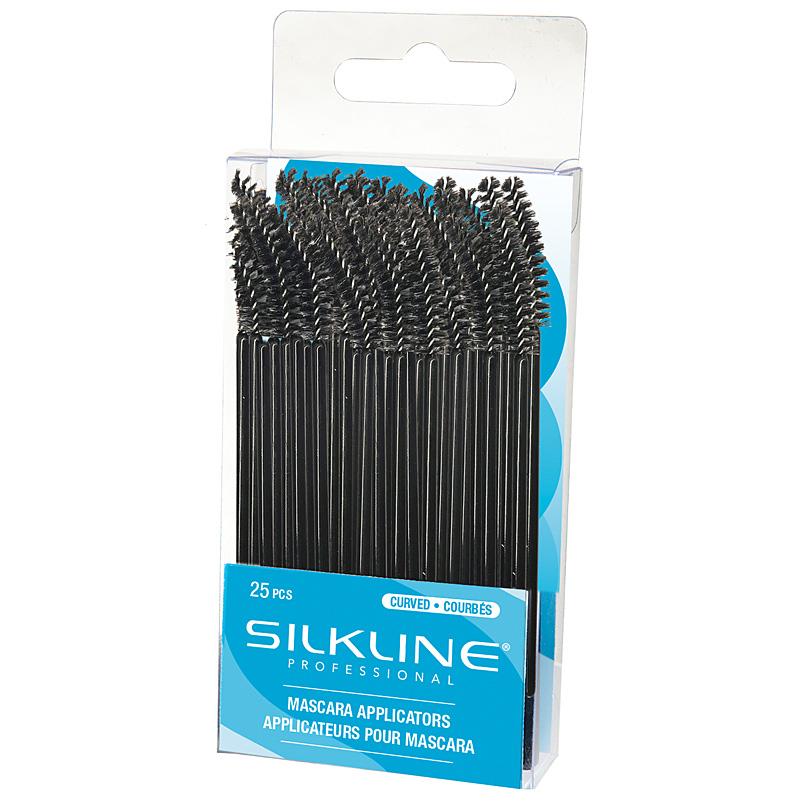 Curved Black SilkLine Mascara Wands, Disposable - Pack of 25