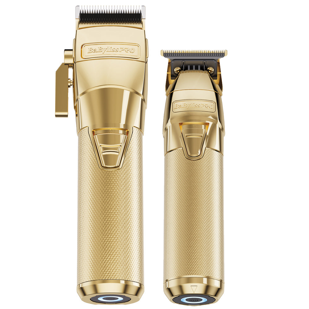 BabylissPRO FXONE Clipper and Trimmer Combo Gold FX899G and FX799G